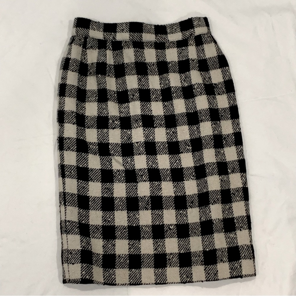 Vintage Wool Blend Pencil Skirt